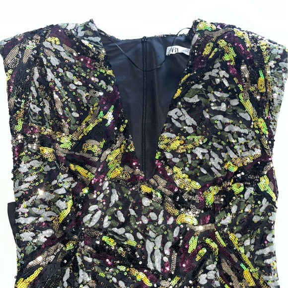 Zara Multicolor Abstract Prom Dress - Picture 5 of 8